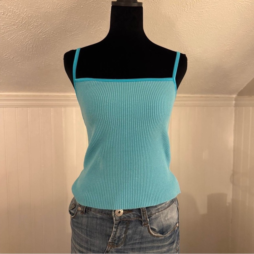 Absolutely Turquoise Ribbed Camisole
